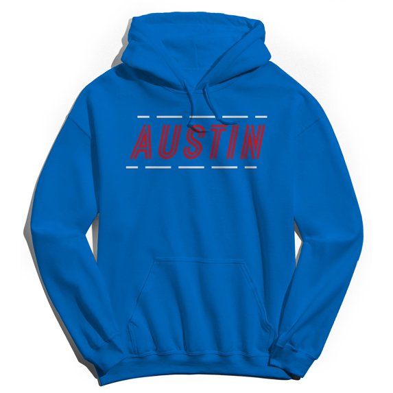 Austin Humor Graphic Royal Men's Crewneck Sweatshirt Hoodie