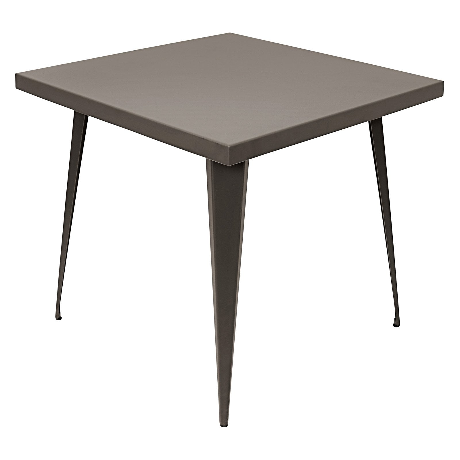 Austin 32" Gray Metal Square Industrial Dining Table