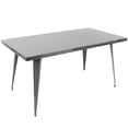 thumbnail image 1 of Austin Industrial Dining Table in Brushed Silver by LumiSource, 1 of 3