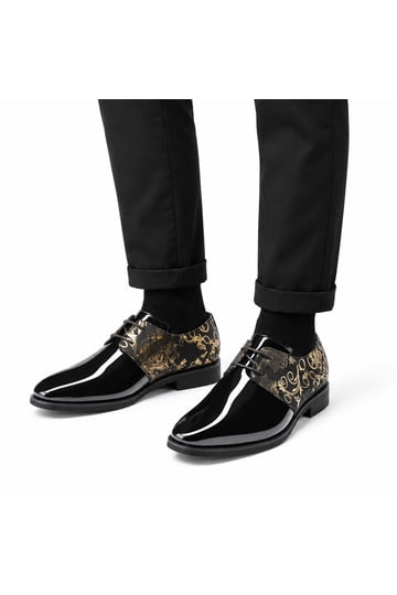 black and gold dress shoes for men Mens in Mens Dress Shoes summer24