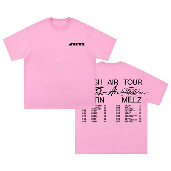 Austin Millz Fresh Air Tour T-shirt 2024 Short Sleeve Cotton Tee Women Men Streetwear Tops