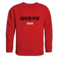 thumbnail image 1 of Austin Peay State University Dad Crewneck T-Shirt, Red - Small, 1 of 1