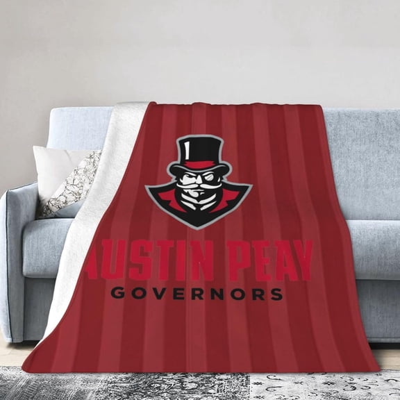 Austin Peay State University Fleece Blanket, Very Soft Microfiber Flannel Blanket for Couch Warm and Cozy for All Seasons