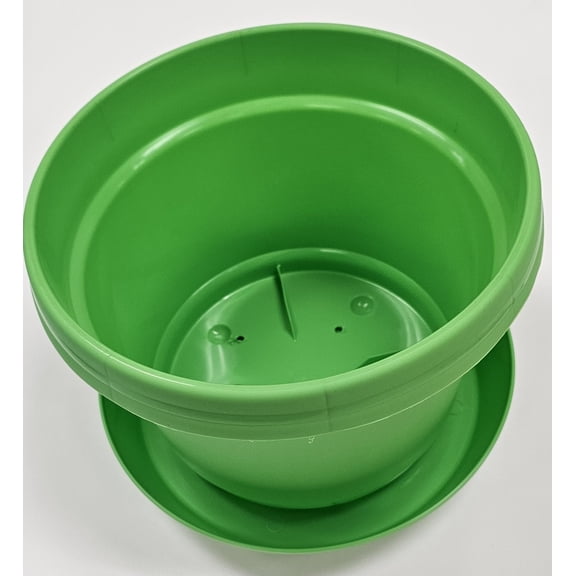 Austin Planter 12 Inch Flower Pot with Saucer Lime Green Colored Polypropylene (Single) Made in USA