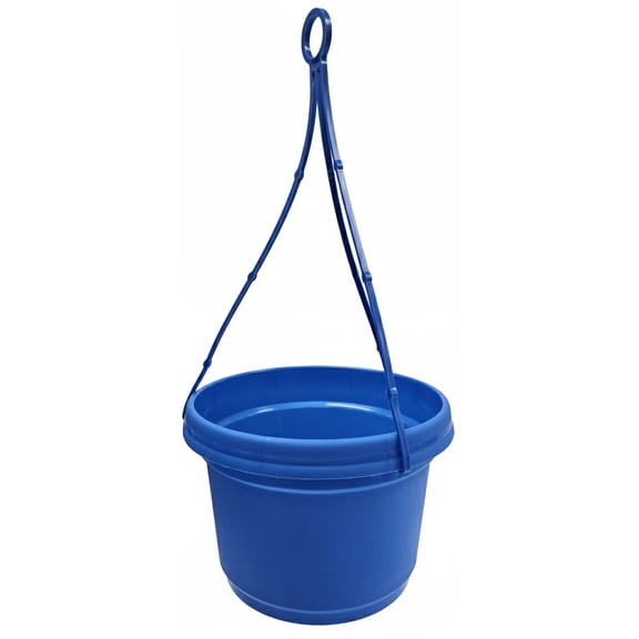 Austin Planter 12 Inch Hanging Flower Pot Black Colored Polypropylene (Single) Made in USA