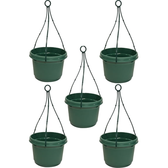 Austin Planter Hanging Pots 12 In Solid Print Round Hanging Planters with Drainage Holes 5 Count