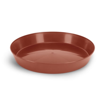 Austin Planter 3 inch(2.5 inch Base) Plant Saucer Terra Cotta Colored (Single) -Polypropylene - Indoor/Ourdoor - Made in USA