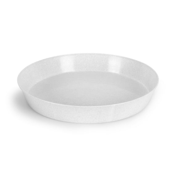 Austin Planter 3 inch(2.5 inch Base) Plant Saucer White Granite Colored ( Single ) - Polypropylene - Indoor/Outdoor -Made in USA