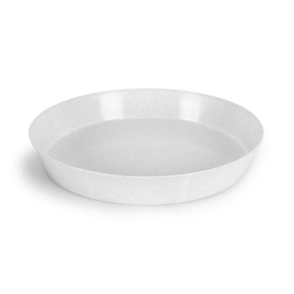 Austin Planter 6 inch(4.5 inch Base) Plant Saucer Single White Granite Colored Polypropylene Made in USA