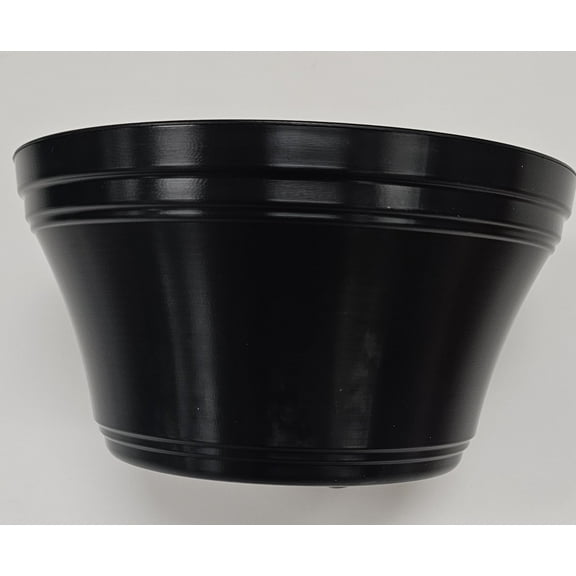 Austin Planter 7.5 Inch Flower Pot and Saucer Black Colored Polypropylene (Single) Made in USA