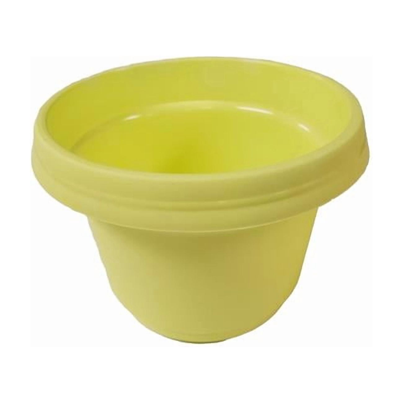 Austin Planter 7 Inch Flower Pot with Saucer Bean Yellow Colored Polypropylene (5 Pack) Made in USA