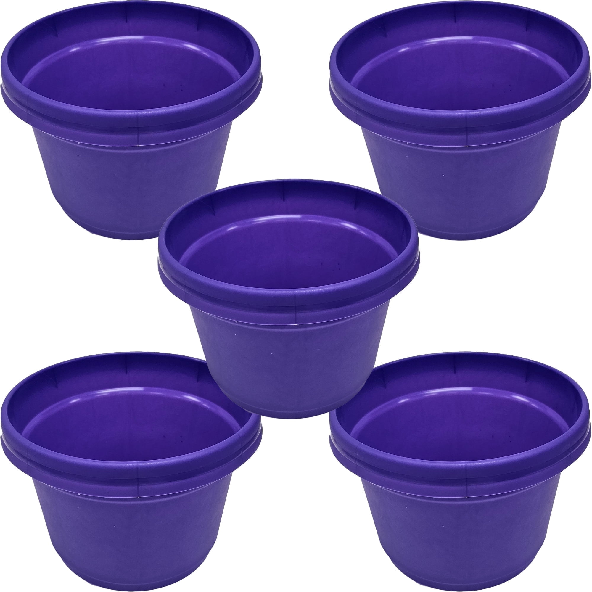 Austin Planter 7 Inch Flower Pot with Saucer Purple Colored ...