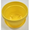thumbnail image 1 of Austin Planter 9 Inch Flower Pot with Saucer Yellow Colored Polypropylene (Single) Made in USA, 1 of 8