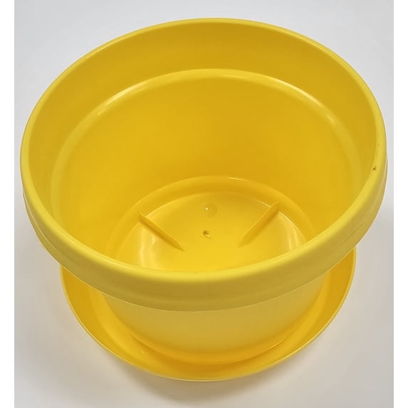 Austin Planter 9 Inch Flower Pot with Saucer Yellow Colored Polypropylene (Single) Made in USA