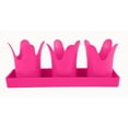 thumbnail image 1 of Austin Planter Tulip shaped flower Pots in Rectangular Saucer (3 pack) Pink colored - (3.5" x 11.5") -Polypropylene - Made in USA, 1 of 1
