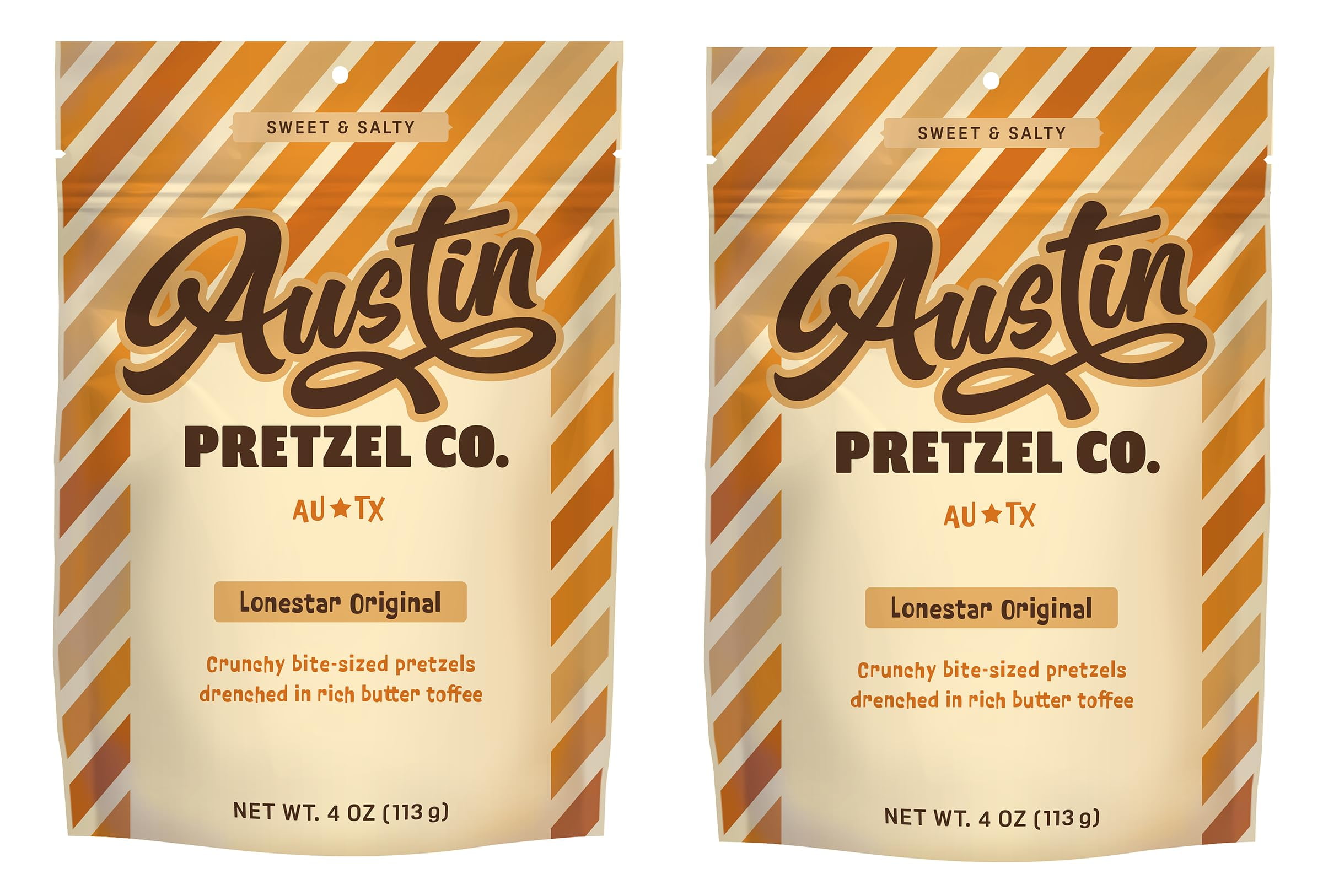 Austin Pretzel Company Lonestar Original Flavor Pretzels (2) Package
