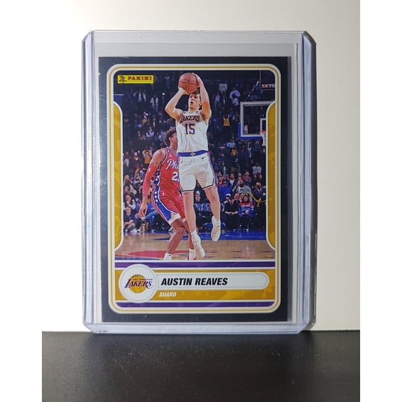 Austin Reaves 2023-24 Panini NBA Sticker Foil Card #34 Los Angeles Lakers