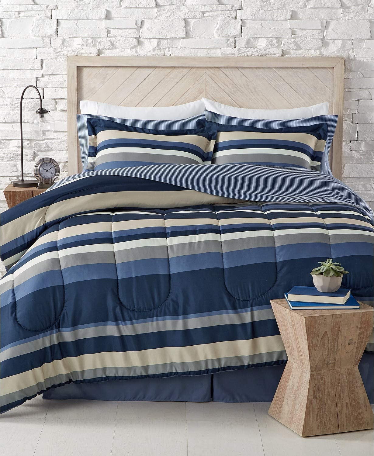 Austin 8-Pc. Reversible Bedding Sets - Blue