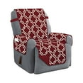 thumbnail image 1 of Austin Reversible Solid/Print Microfiber Furniture Protector With Strap &amp; Side Pockets (Recliner, Burgundy), 1 of 3