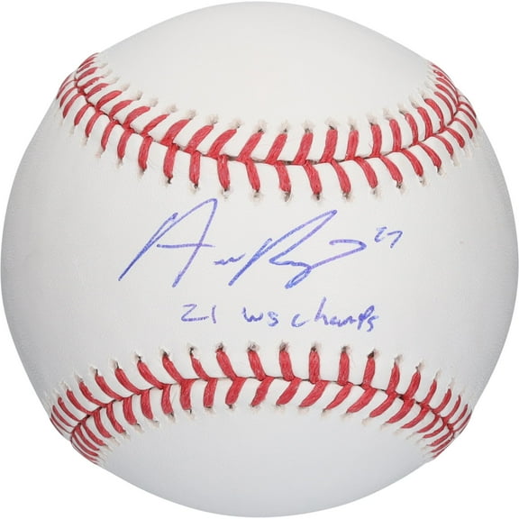 Austin Riley Atlanta Braves Autographed Baseball with "21 WS Champs" Inscription - Fanatics Authentic Certified