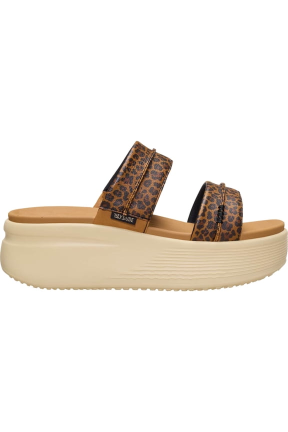 Womens Austin Slide Classic , Tan Leopard, 6