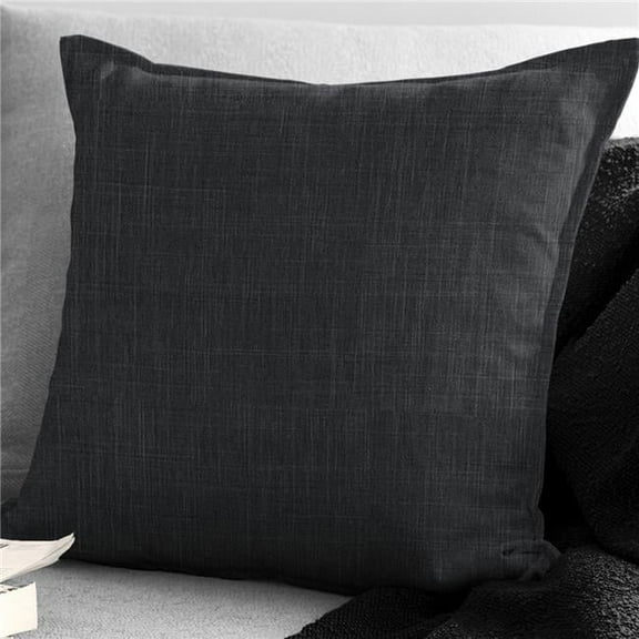 Austin Square Decor Pillow with Feather Insert, Charcoal - 20 in.