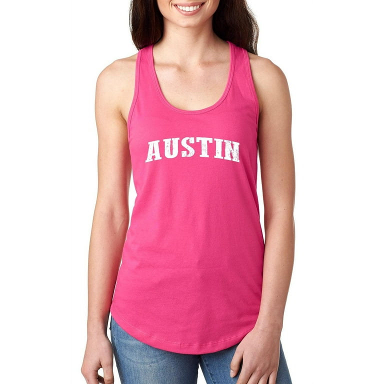 Austin TX Texas Flag Houston Map Longhorns Bobcats Home Texas State  University Women's Next Level Ladies' Ideal Racerback Tank Clothes 