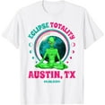 thumbnail image 1 of Austin TX Total Solar Eclipse Totality 2024 Alien UFO T-Shirt, 1 of 4