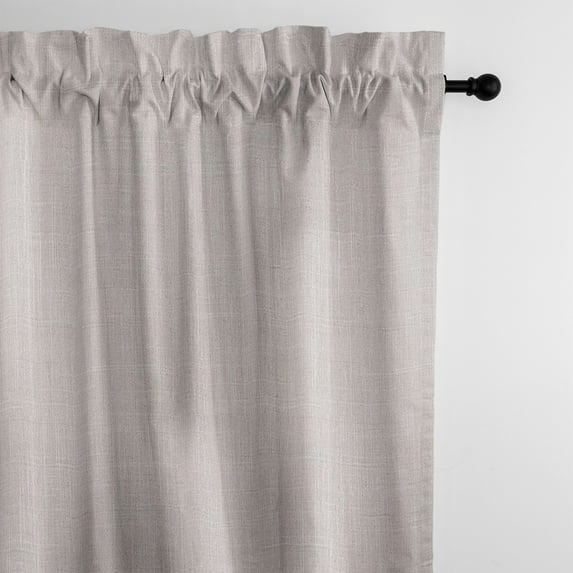 Austin Taupe Pole Top Drapery Panel - Pair 50"x84"