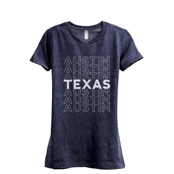 Austin Texas Pride Women's Fashion Relaxed T-Shirt Tee Heather Navy Small