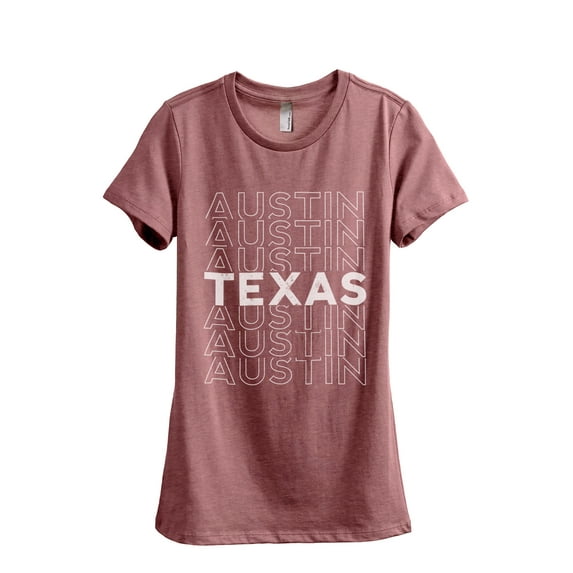Austin Texas Pride Women's Fashion Relaxed T-Shirt Tee Heather Rouge Large