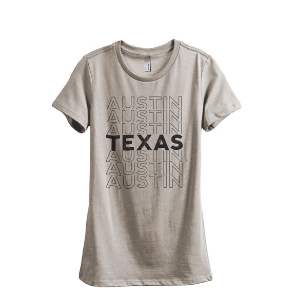 Austin Texas Pride Women's Fashion Relaxed T-Shirt Tee Heather Tan Medium