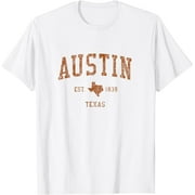 Austin Texas TX Vintage Athletic Sports Design Tee