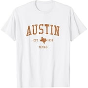 Austin Texas TX Vintage Athletic Sports Design Tee