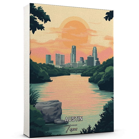Austin Travel Global Destination Canvas Texas Canvas Celebrate Your Favorite Destination A Sophisticated Touch to Any Room