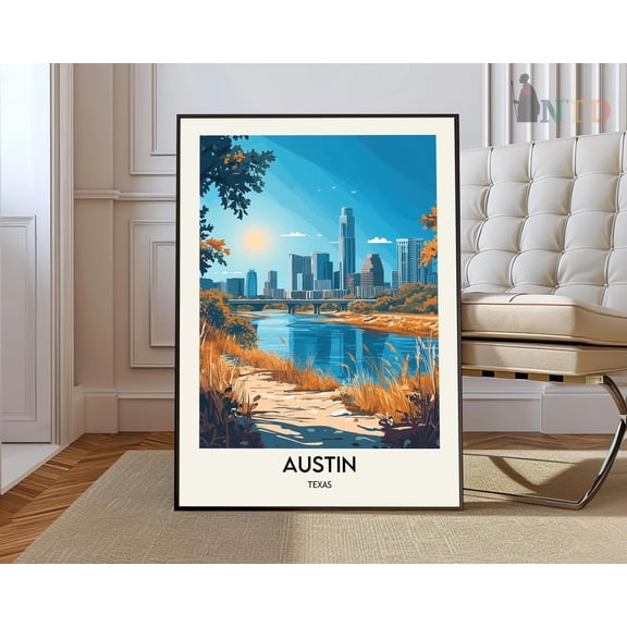 Austin Travel Poster, Austinaustin Poster Print, Austin Photo, Austin Decor, Texas Poster, Lone Star State Wall Art, Modern Wall Decor, 24x36 UNFRAMED