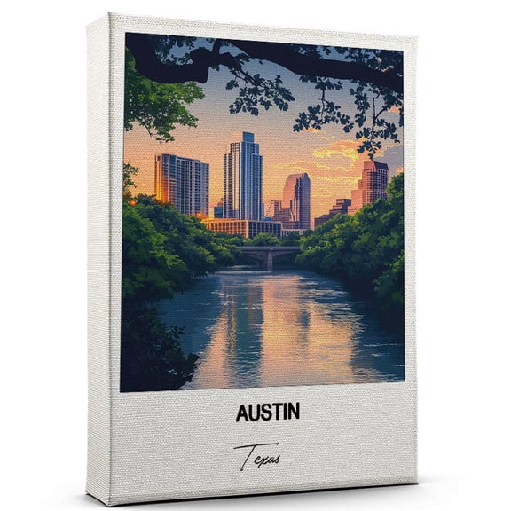 Austin Travel Wall Decor – Scenic Travel Canvas Print of Texas Canvas – Beautiful Gift for Home, Office, or Living Space