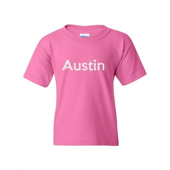 Austin Unisex Youth Kids T-Shirt Tee Clothing Youth Large Azalea Pink