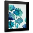 thumbnail image 1 of Austin, Vanessa 11x14 Black Modern Framed Museum Art Print Titled - Aqua Blossom Triptych II, 1 of 5