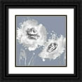 thumbnail image 1 of Austin, Vanessa 12x12 Black Ornate Wood Framed with Double Matting Museum Art Print Titled - Flower Burst on Grey II, 1 of 4