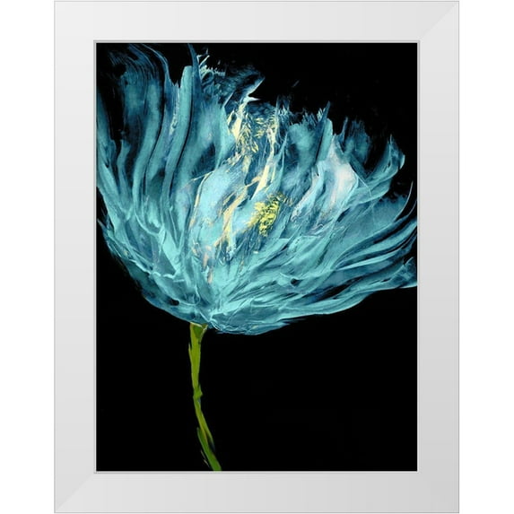 Austin, Vanessa 12x14 White Modern Wood Framed Museum Art Print Titled - Aqua Tulips I