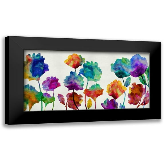Austin, Vanessa 18x11 Black Modern Framed Museum Art Print Titled - Playful Blossom