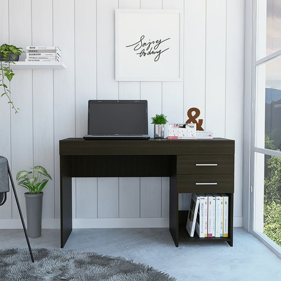 Austin Writing Computer Desk, Two Drawers, One Cabinet
