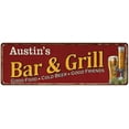 thumbnail image 1 of Austin's Bar and Grill Red Gift Man Cave Decor 6x18 Sign 206180054255, 1 of 1