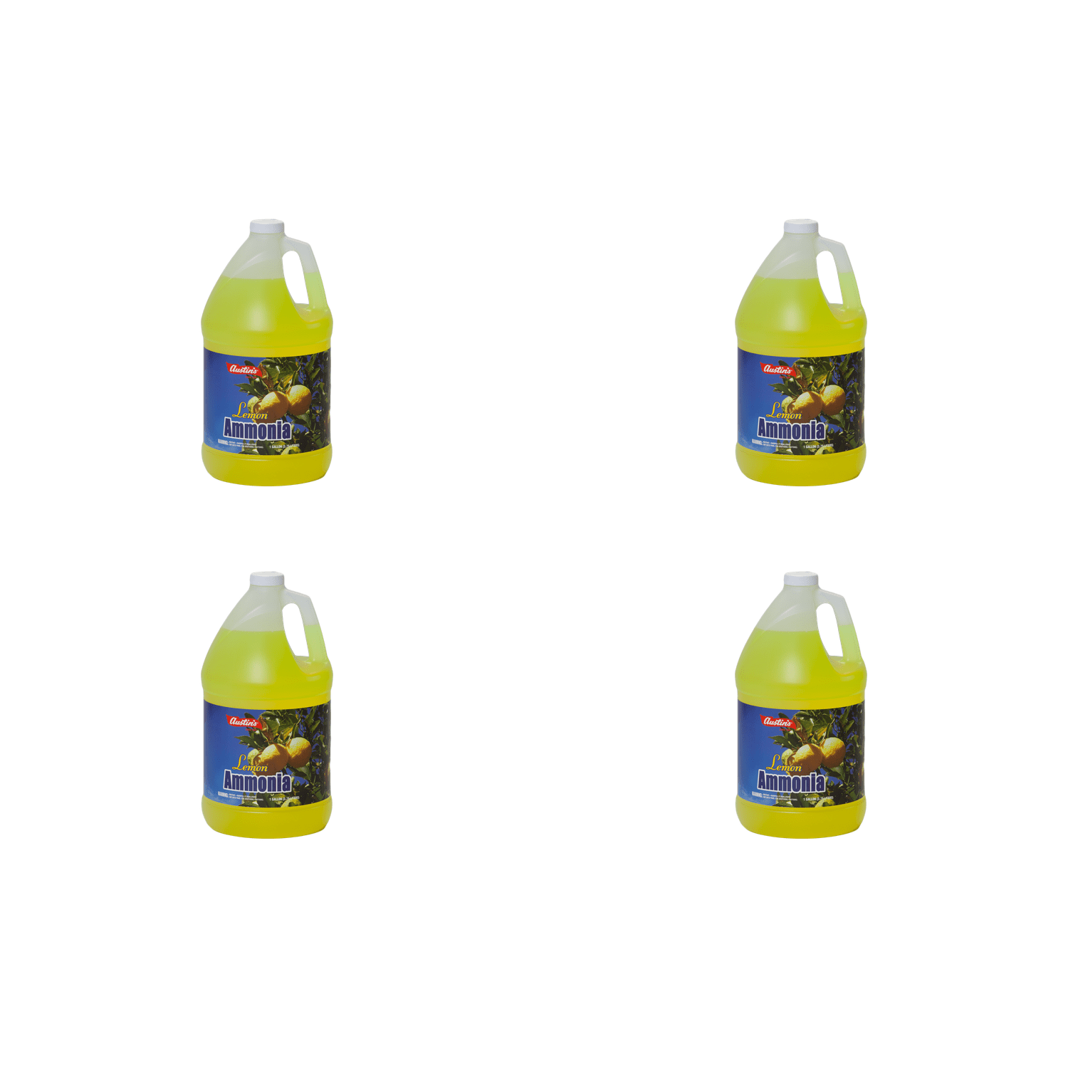 Austin's Lemon Ammonia Cleaner, 4 Pack Bottles ( 4 X 64 fl oz