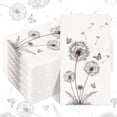 thumbnail image 1 of 120 Sheet Dandelion Print Paper Napkins, Guest Towel for Bathroom Paper Napkin for Dinner Party Kitchen Floral Design Disposable Paper Hand Towel for Guest Party Supply (4.3 x 7.9 Inch), 1 of 9
