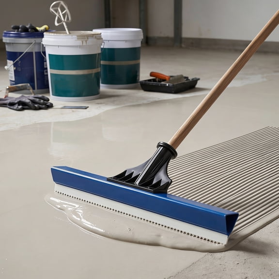 Austok 2 Pack 16 Inch Epoxy Floor Squeegee Notched Squeegee for Self Leveling Cement Urethane Epoxy Floor Tool for Professional Project Home DIY Work