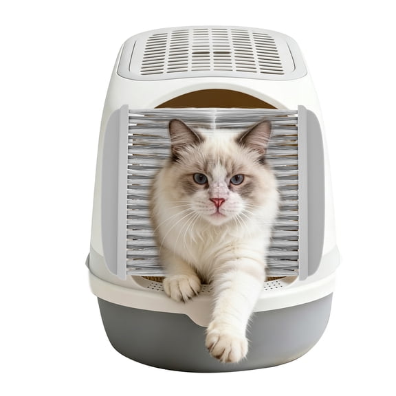 Austok 2 Pack Floating Hair Removal Cat Litter Box Door Universal Brush Tool for Efficiently Removing Loose Fur and Avoiding Knot Convenient Solution for Cat Owner