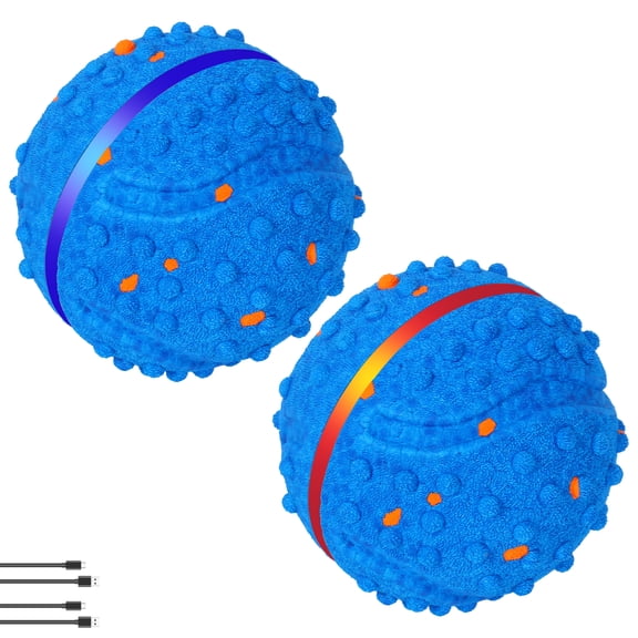2 Pack Smart Interactive Dog Toy, Automatic Rolling & Bouncing Ball for Medium and Large Dogs, Durable E-TPU Material, IPX7 Waterproof, 3 Motion Modes -Activated Boredom Buster