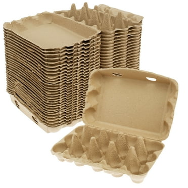 Austok 20/30 Pcs Egg Cartons Paper Pulp Blank Egg Cartons Creative 3x5 Style Chicken Egg Cartons Reusable Cardboard Egg Boxes for Home Kitchen Farm Eggs Storage